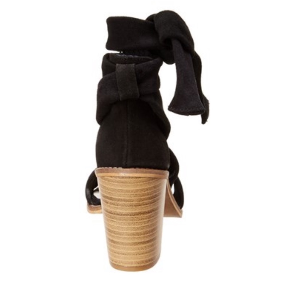 Bombay Genuine Ankle Wrap Ties Block Heel Sandal - Picture 5 of 5
